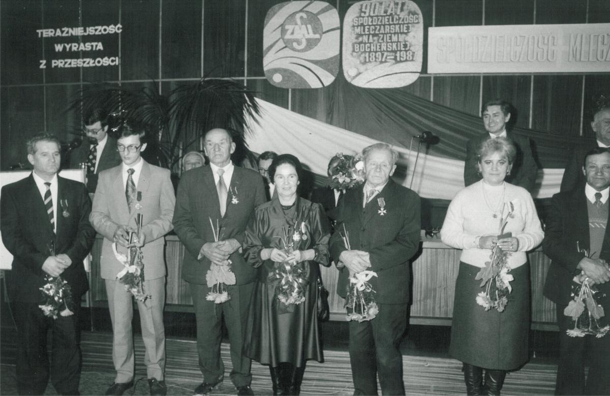 Zjazd delegatów Spółdzielczości Mleczarskiej z okazji 90 – lecia OSM w Bochni, rok 1987